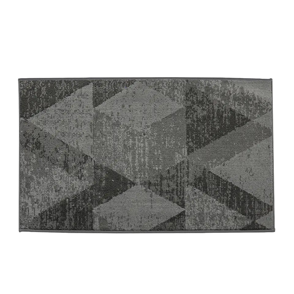 36x60 Grey Pattern of Geometric Abstract Front Door Rugs Inside