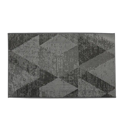 36x60 Grey Pattern of Geometric Abstract Front Door Rugs Inside