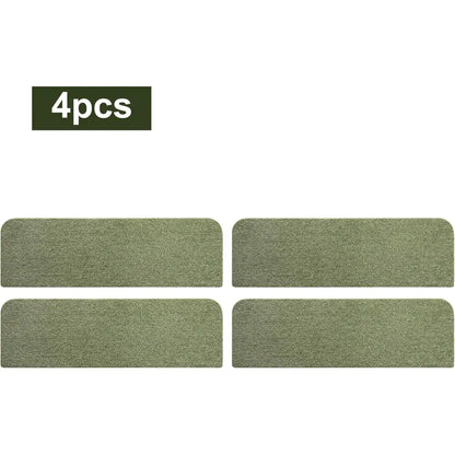 4pcs Set of Green Machine Washable Stair Treads
