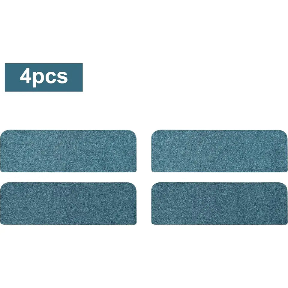 4pcs Set of Teal Machine Washable Stair Treads
