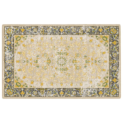 Decorative rug with floral pattern on a white background