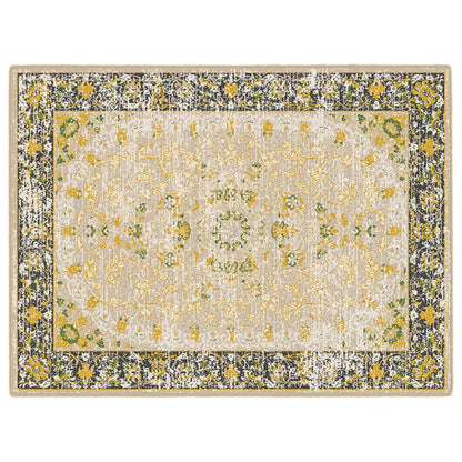 Decorative rug with floral pattern on a white background