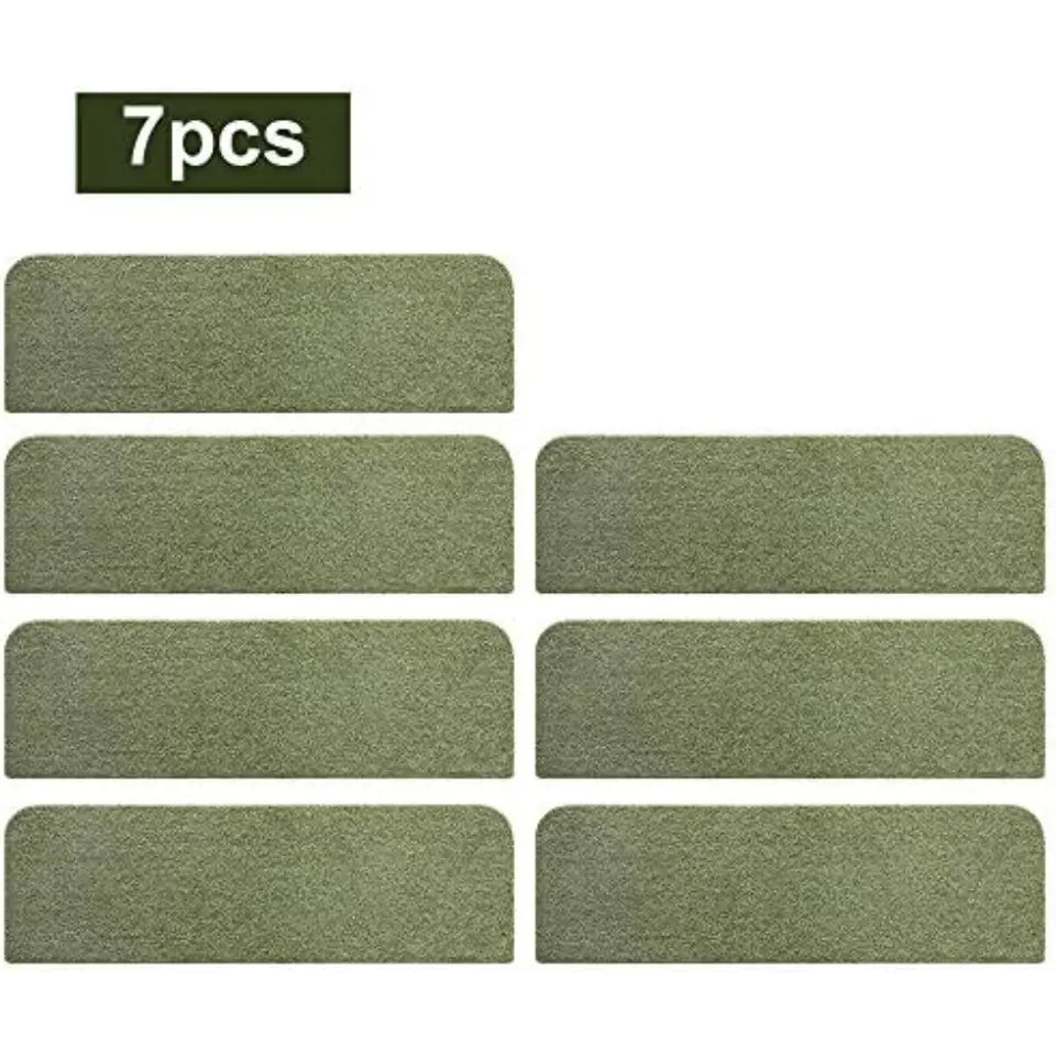 7pcs Set of Green Machine Washable Stair Treads
