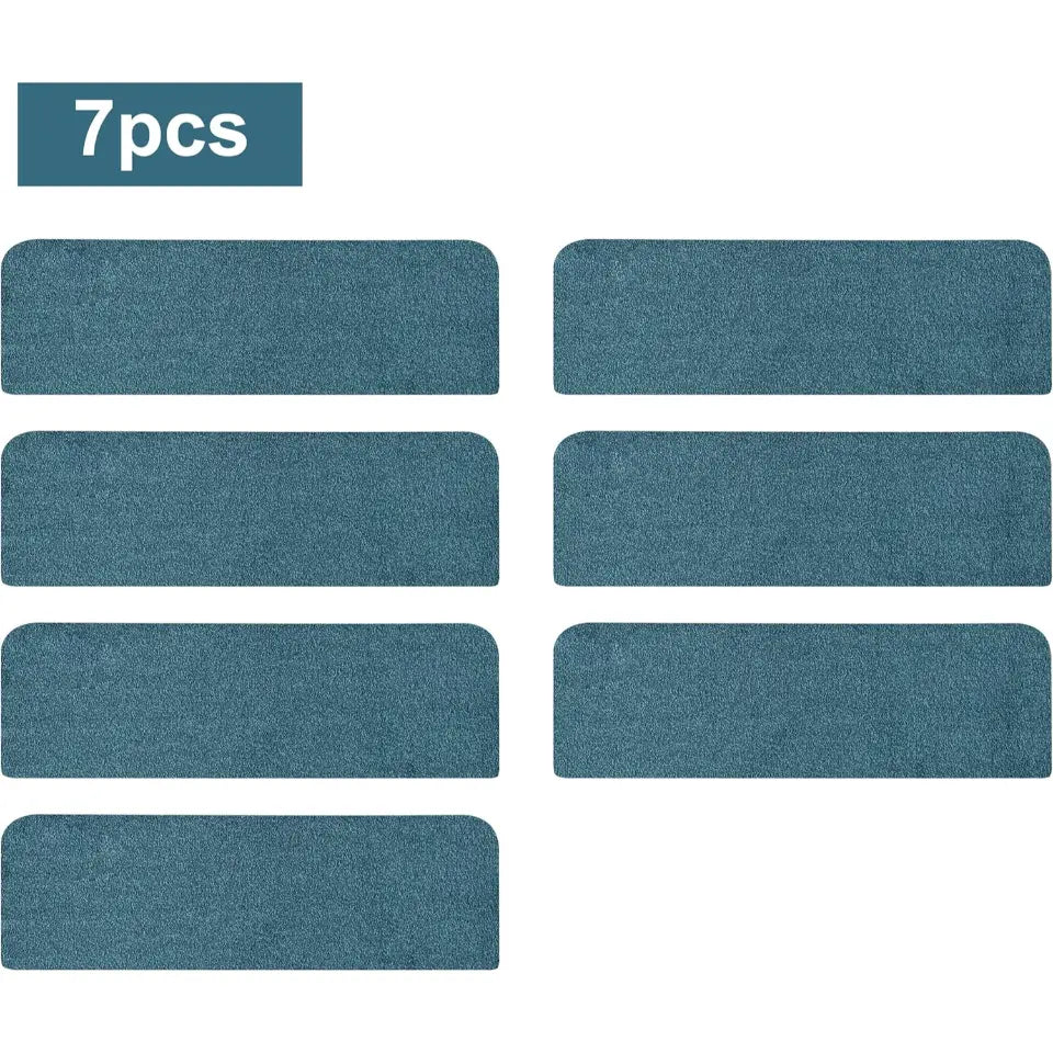 7pcs Set of Teal Machine Washable Stair Treads
