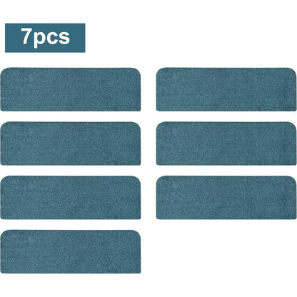 7pcs Set of Teal Machine Washable Stair Treads