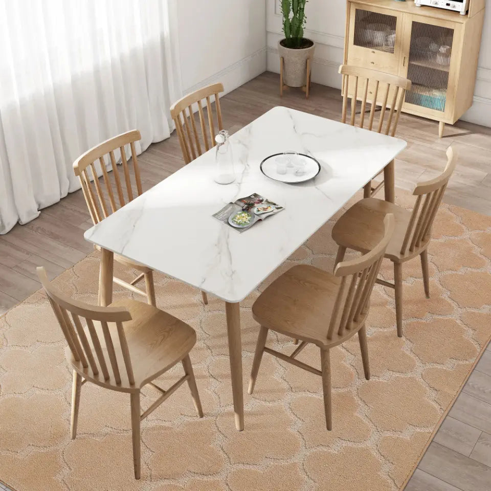 Beige Area Rugs in Dining Room