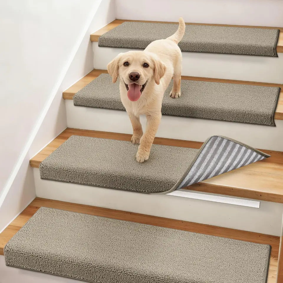 Beige Bullnose Carpet Stair Treads