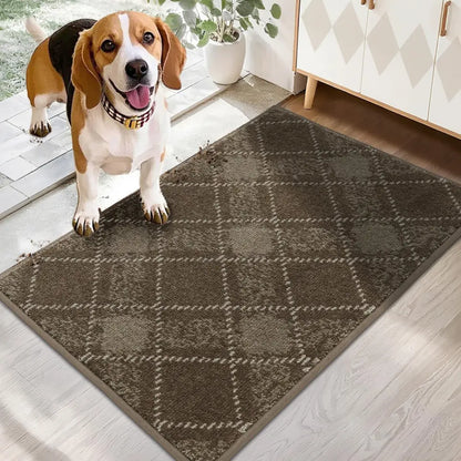 Brown 20x32 Plaid Door Mats