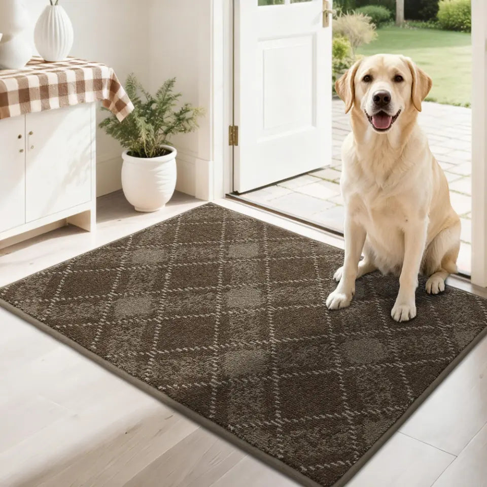 Brown 24x36 Plaid Door Mats