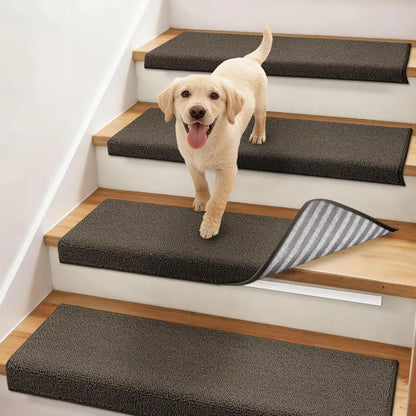 Brown Bullnose Carpet Stair Treads
