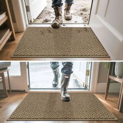 Capture Dust and Moisture Chevron Door Mats