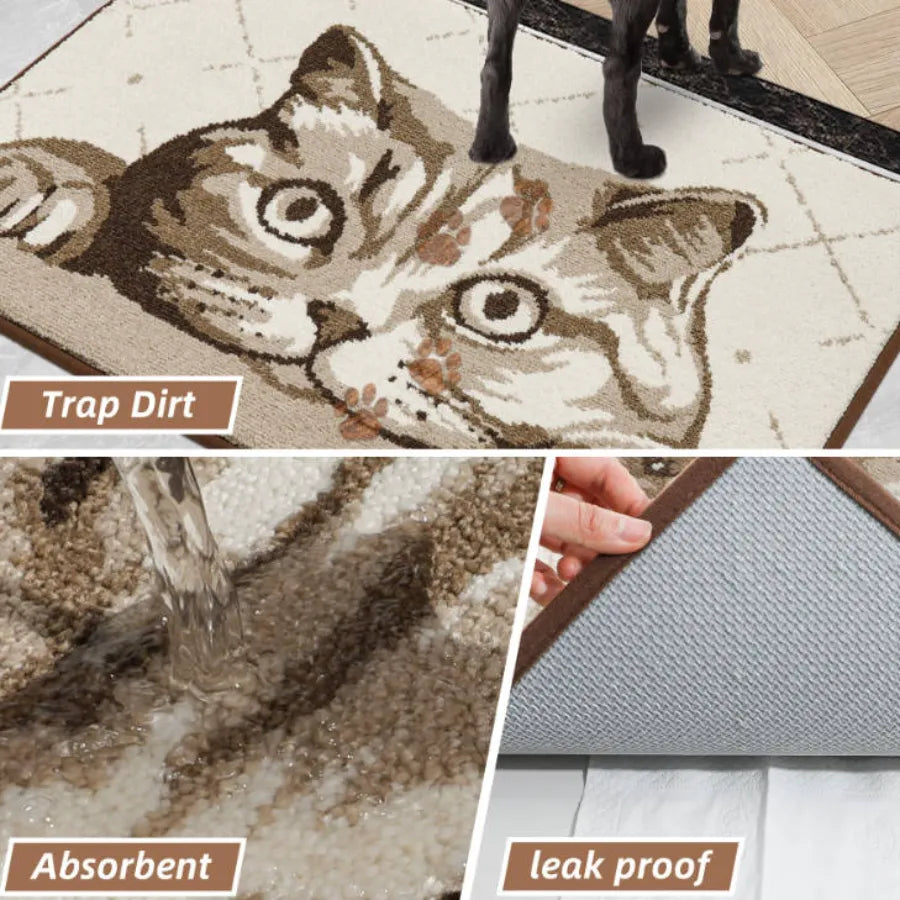 Cat Welcome Mat which Absorb Moisture