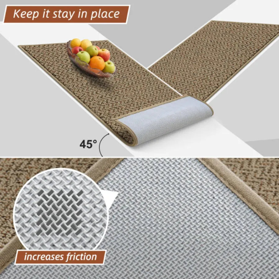 Chevron Door Mats with Non-Slip TPR Backing