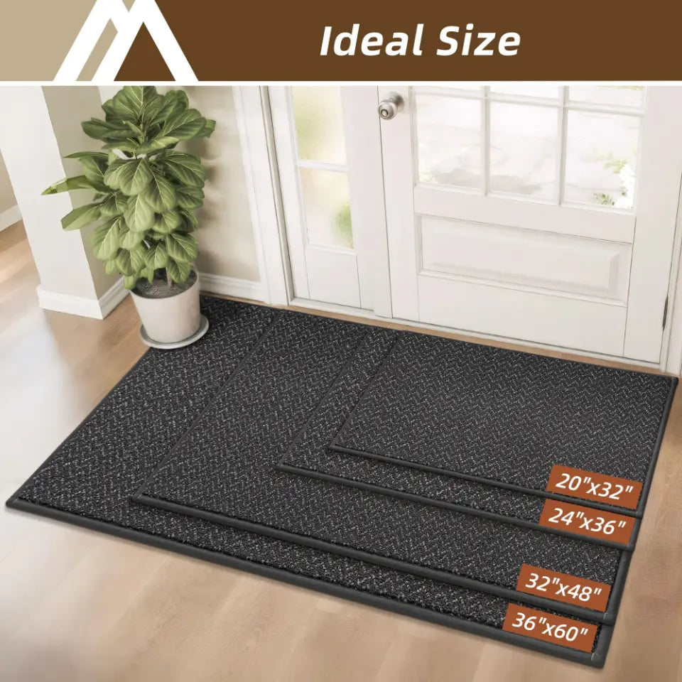 Dark Grey Chevron Door Mats