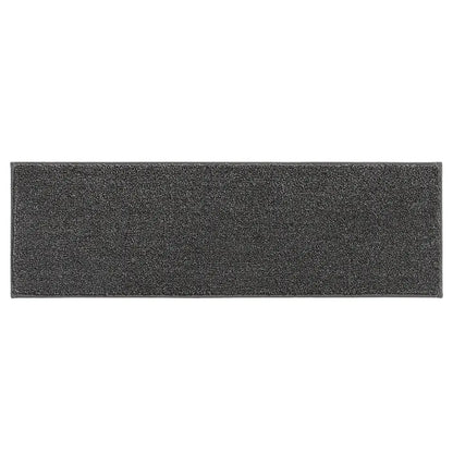 Rectangular dark grey rug treads for steps