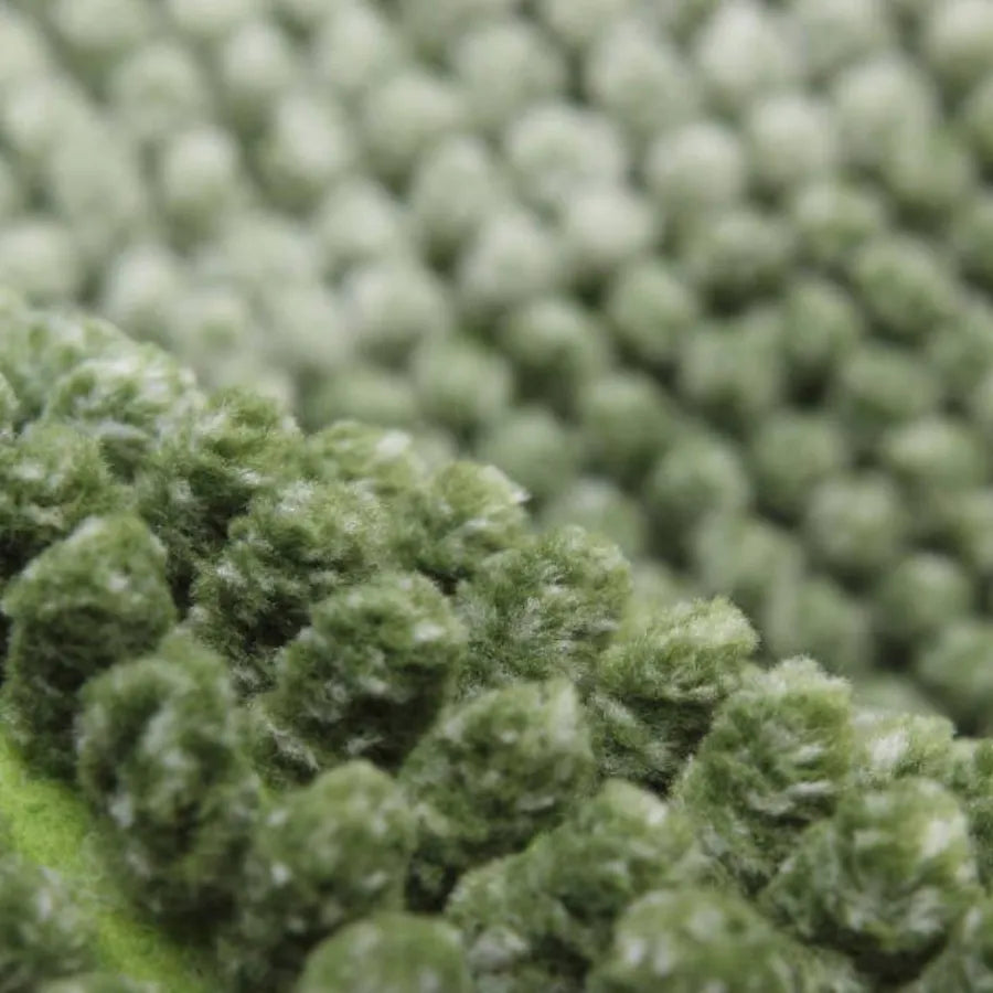 Detail of Green Gradient Stripe Bath Rug