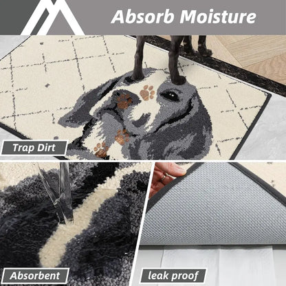 Dog Welcome Mats Which Absorb Moisture