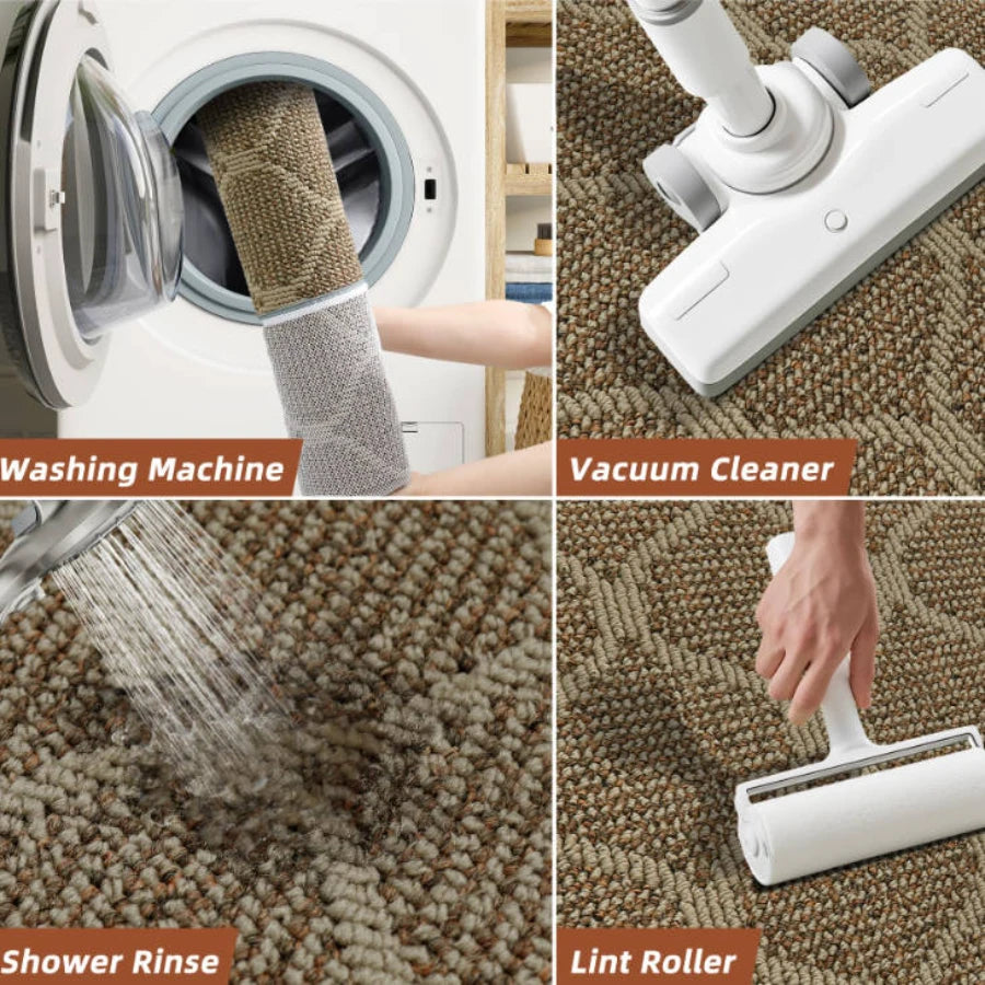 Easy to Clean Plain Trellis Kitchen Floor Mats