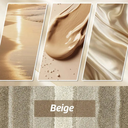 Golden Shores of Beige Ombre Bathroom Rug