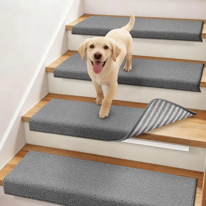 Grey Bullnose Carpet Stair Treads