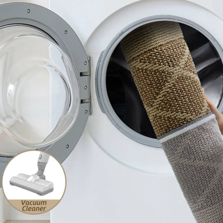 Machine Washable Plain Diamond Kitchen Rug