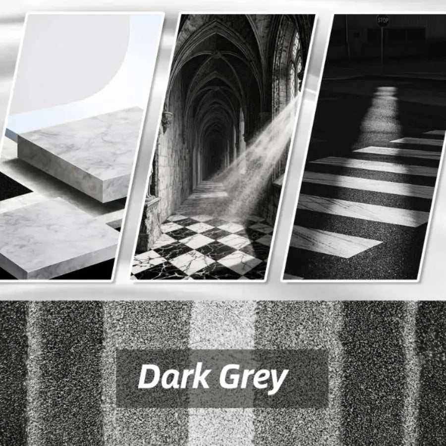 Marble Moonlight of Dark Grey Ombre Bathroom Rug