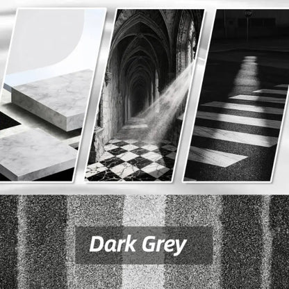 Marble Moonlight of Dark Grey Ombre Bathroom Rug