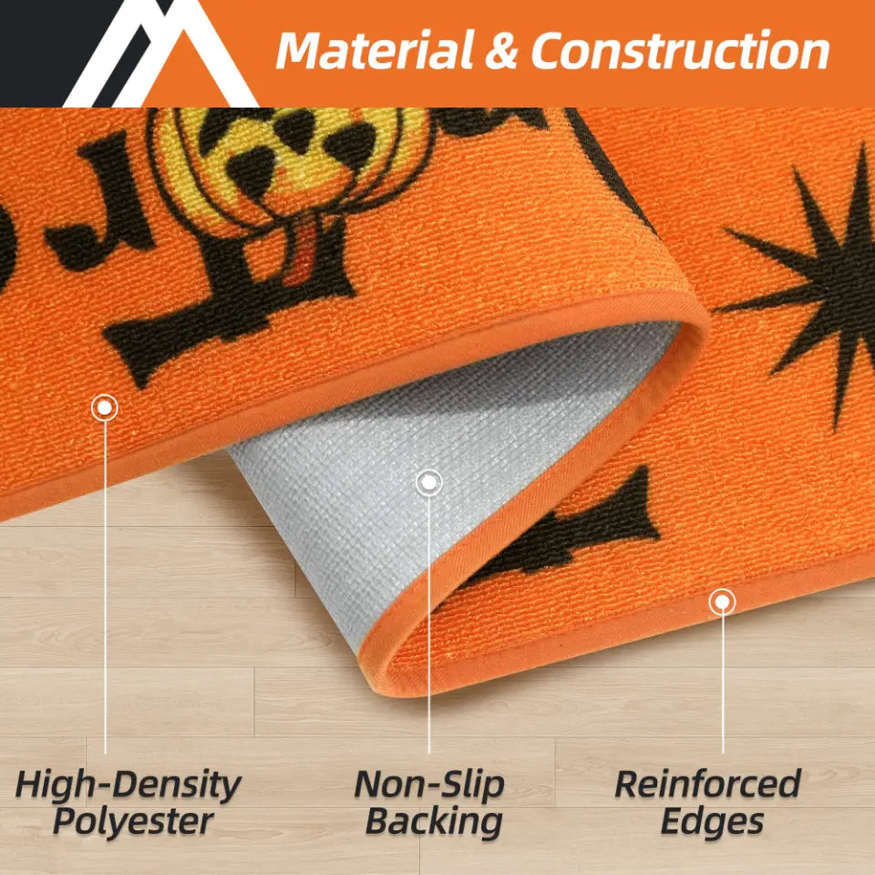 Material Detail of Trick or Treat Halloween Kitchen Mat