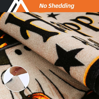 No Shedding Happy Halloween Spiderweb Doormat