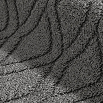 Pattern of Grey Cordova Wave Geometric Kitchen Mat