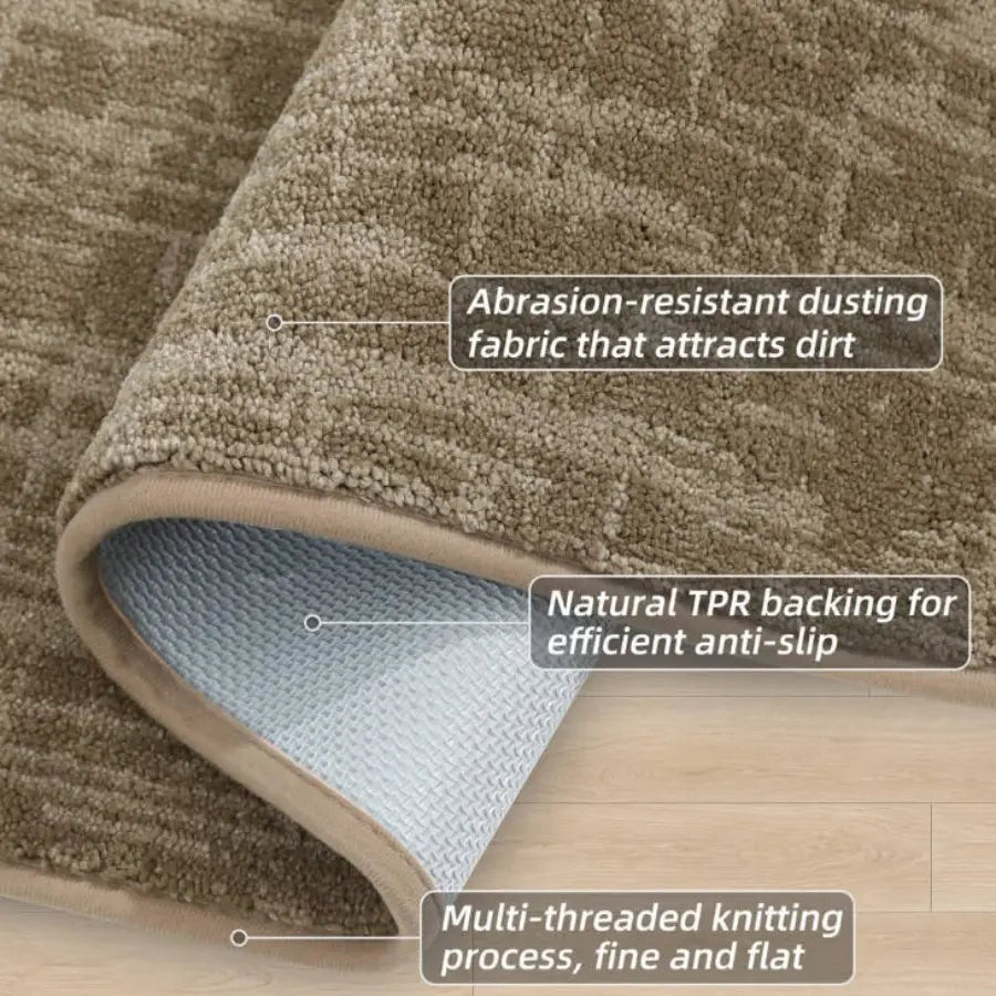 Precision-crafted with Meticulous Processes Taupe Abstract Carpet Front Door