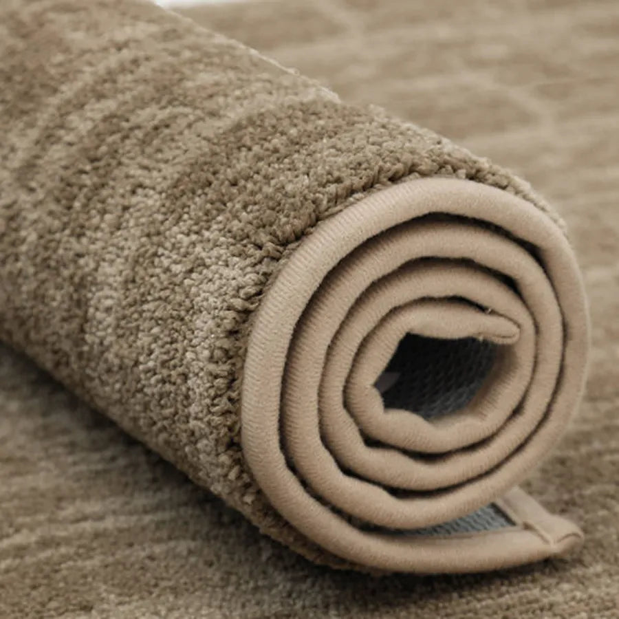 Premium Fibers and Tightly Woven Taupe Abstract Kitchen Rugs Set