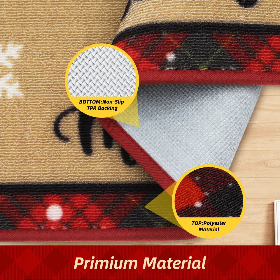 Primium Material of Tree Snowflakes Christmas Front Door Mat