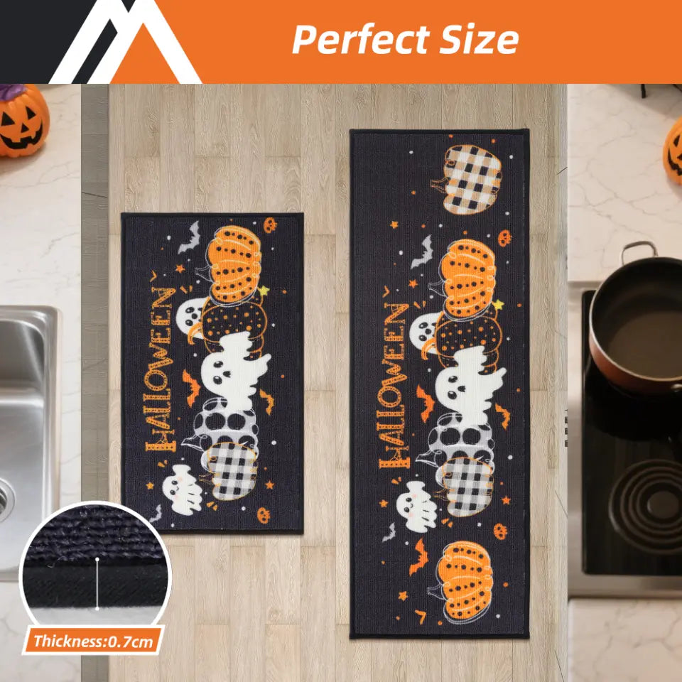 Pumpkin Halloween Rugs for Kitchen Size View