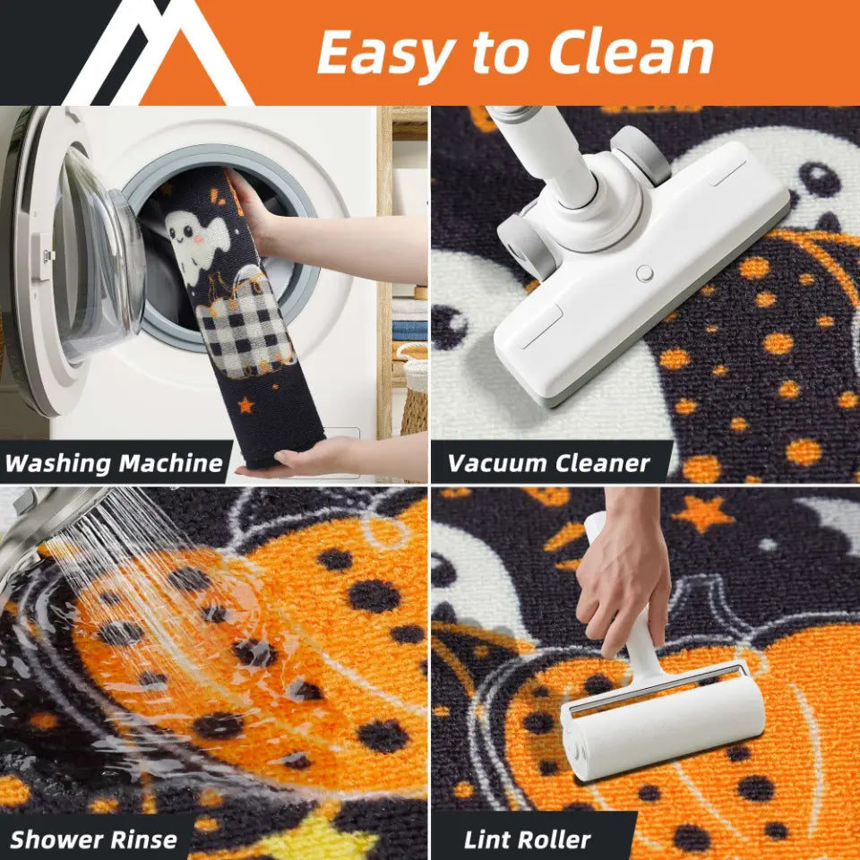 Pumpkin Halloween Rugs for Kitchen which Easy to Clean