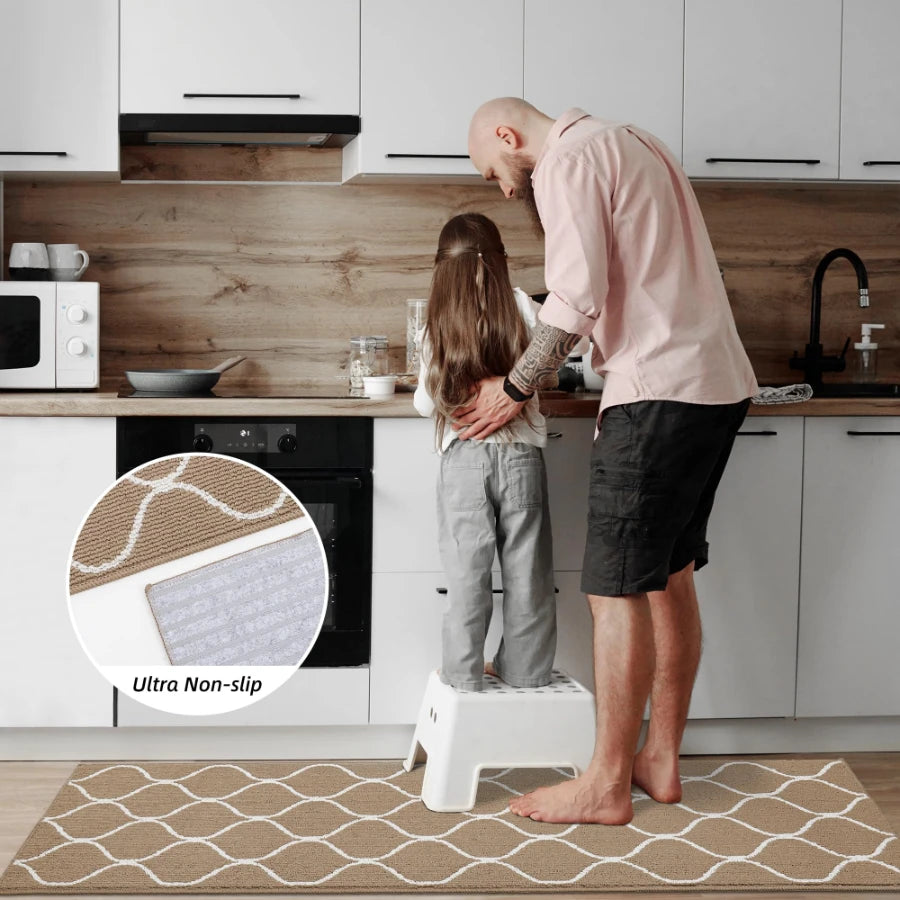 Simple Trellis Kitchen Floor Mats on Kitchen Floor