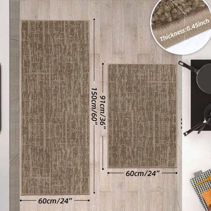 Size Dimension for Large Abstract Kitchen Rugs Set