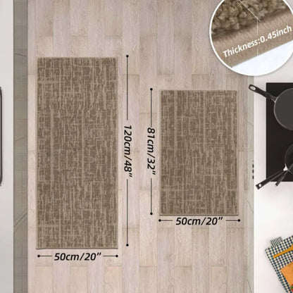 Size Dimension for Small Abstract Kitchen Rugs Set