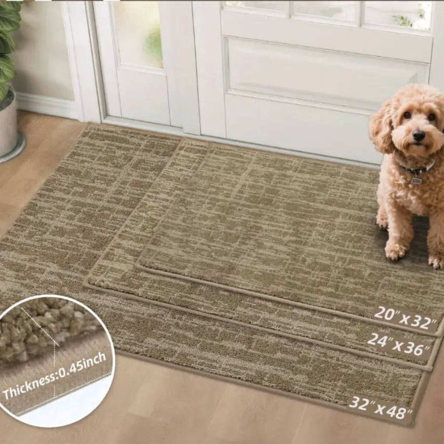 Size Info of Taupe Abstract Carpet Front Door