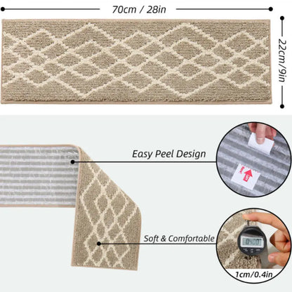 Size of Classic Geometric Carpet Stairs