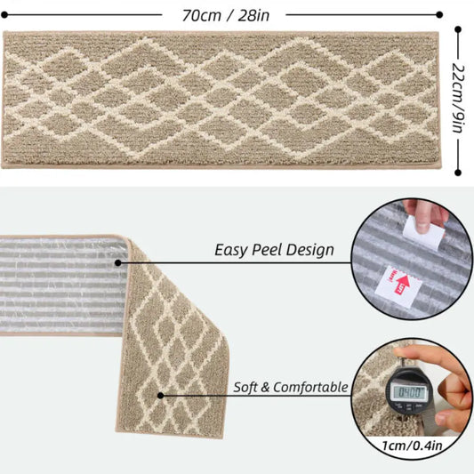 Size of Classic Geometric Carpet Stairs