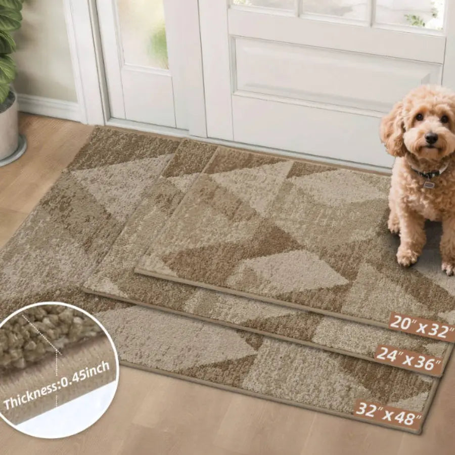 Size of Geometric Abstract Front Door Rugs Inside