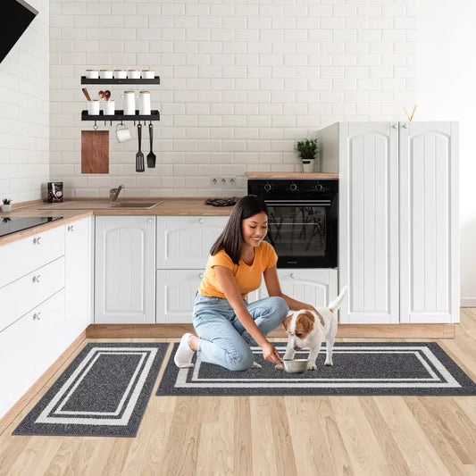 Standing on Non Skid Washable Kitchen Rugs