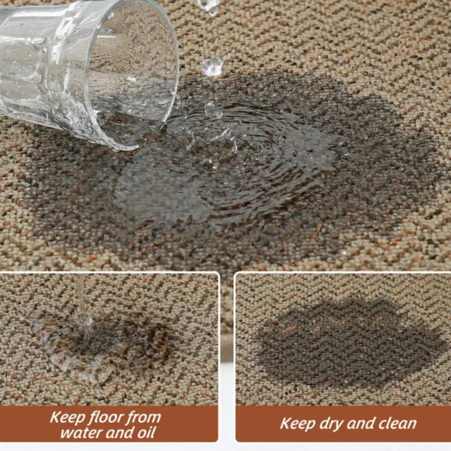 Taupe Chevron Kitchen Rugs which Absorb Water