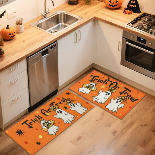 Trick or Treat Halloween Kitchen Mat for Halloween Themed Kitchen