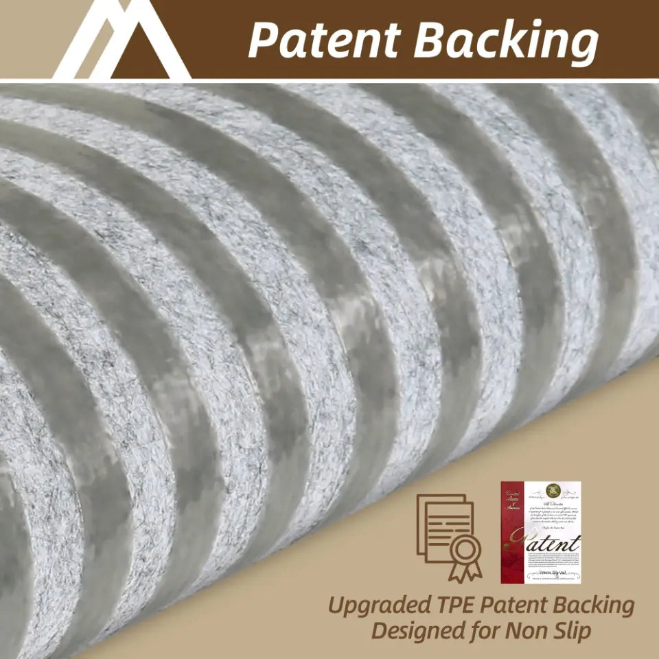 Upgraded TPE Patent Backing of Geometric Floral Durable Stair Treads