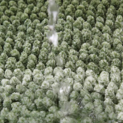 Water Absorbable Green Gradient Stripe Bath Rug