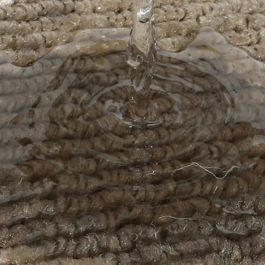 Water Absorbent Taupe Grid-Filled Border Cool Kitchen Rugs