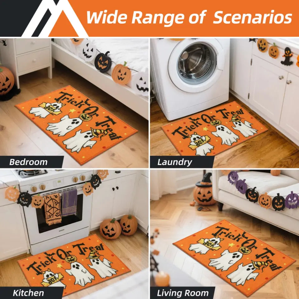 Wide Range of Scenarios for Trick or Treat Spooky Halloween Welcome Mat